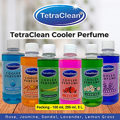TetraClean Cooler Perfume Fountain Perfume 250ml Rose, Jasmine, Sandal, Lavender, Lemongrass, Aqua Cool TetraClean Cooler Perfume Fountain Perfume 250ml Rose, Jasmine, Sandal, Lavender, Lemongrass, Aqua Cool