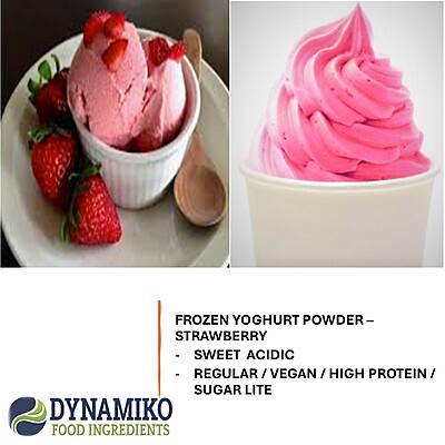 FROZEN YOGHURT POWDER STRAWBERRY - (ACIDIC FLAVOUR PROFILE)