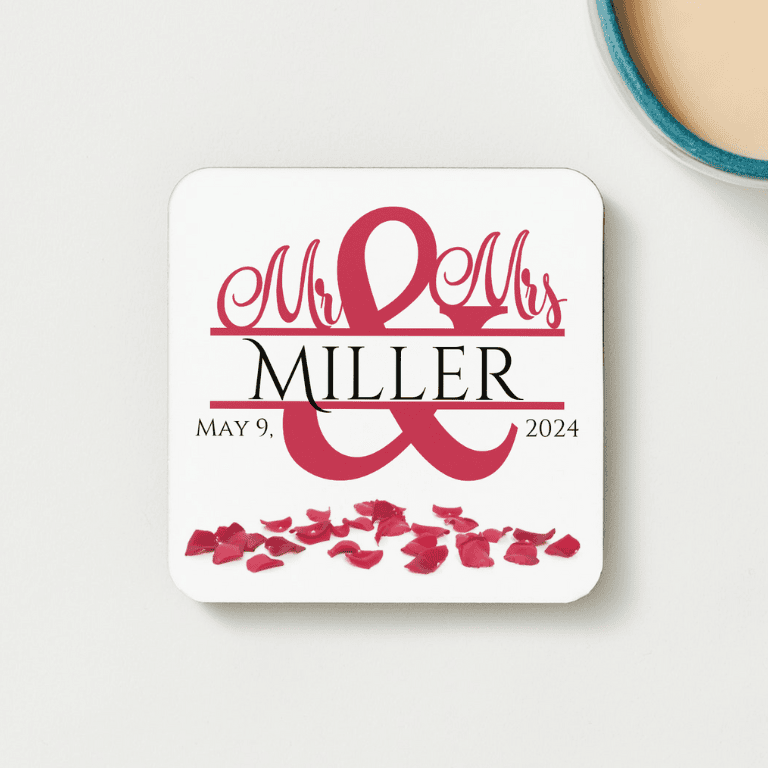 Personalized Monogram Coaster, Set of 4