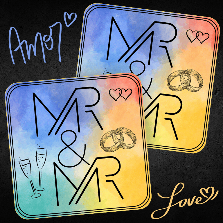 Pronoun Coasters, Set of 4