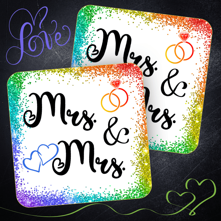 Pronoun Coasters, Set of 4