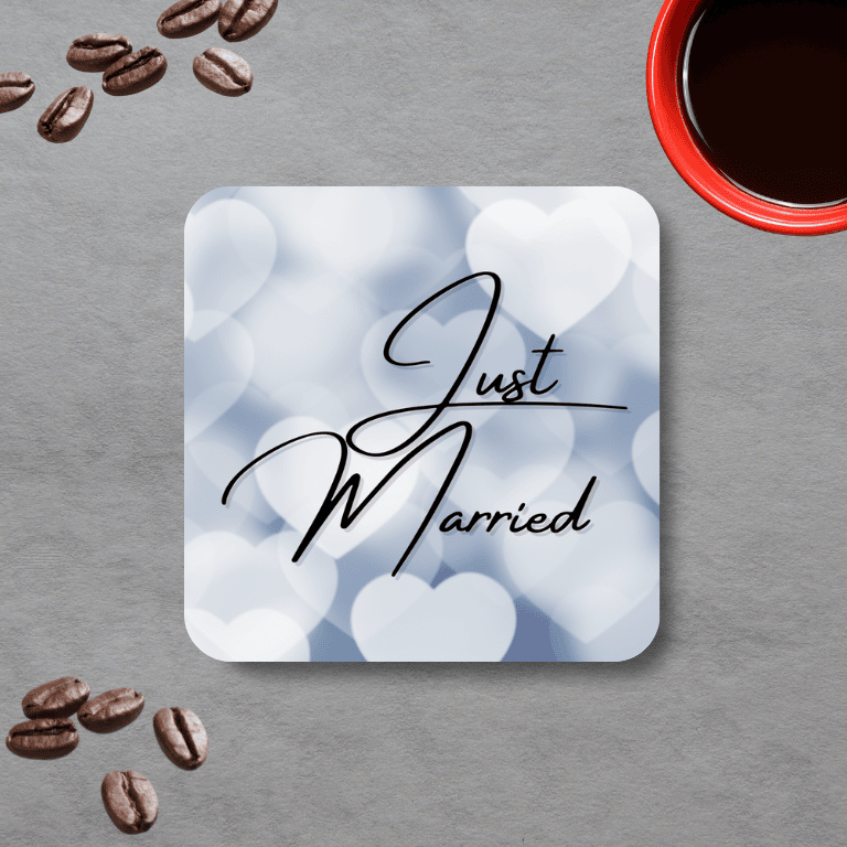 Newlywed Coasters, Set of 4