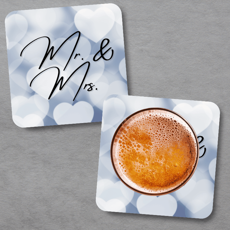 Newlywed Coasters, Set of 4