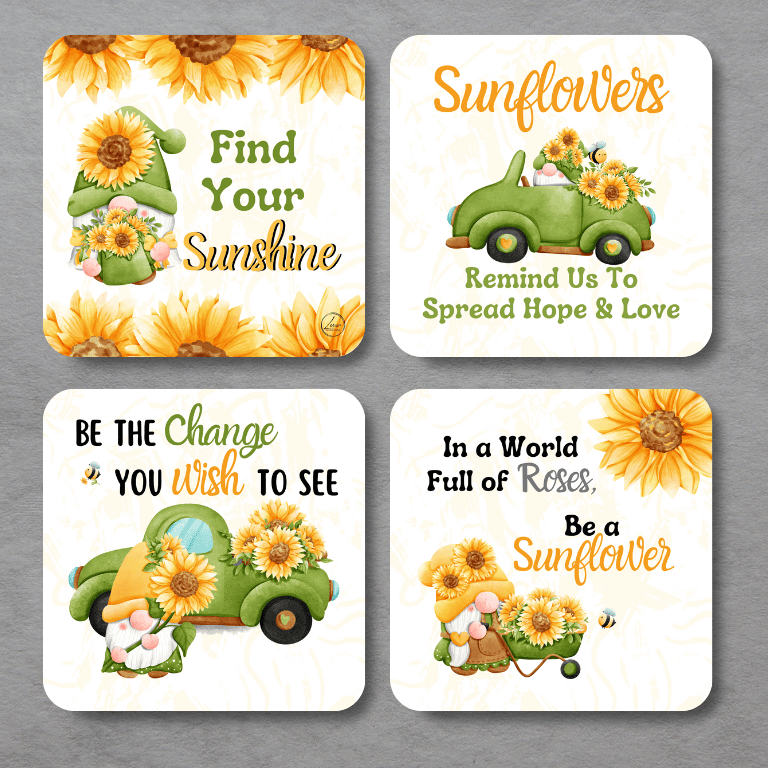 Gnome Coasters, Set of 4