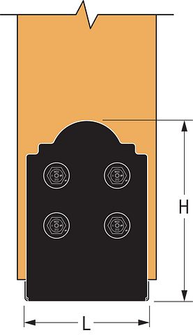 Simpson Strong-Tie - Rough OrnamentalPost Base ZMAX/PC Simpson Strong-Tie - Rough OrnamentalPost Base ZMAX/PC
