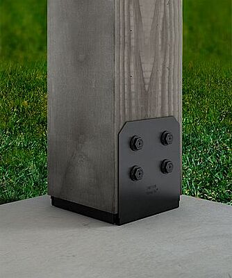 Simpson Strong-Tie Outdoor Accents - Avant Post Base Rough PC Zmax Simpson Strong-Tie Outdoor Accents - Avant Post Base Rough PC Zmax