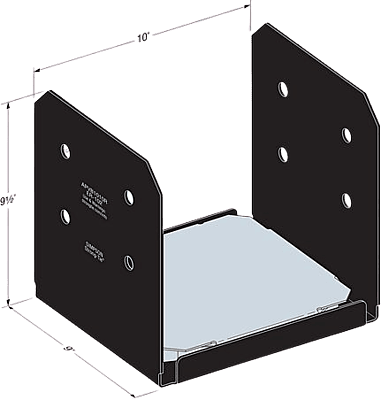 Simpson Strong-Tie Outdoor Accents - Avant Post Base Rough PC Zmax Simpson Strong-Tie Outdoor Accents - Avant Post Base Rough PC Zmax