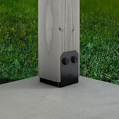 Simpson Strong-Tie Outdoor Accents - Avant Post Base Rough PC Zmax Simpson Strong-Tie Outdoor Accents - Avant Post Base Rough PC Zmax