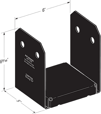 Simpson Strong-Tie Outdoor Accents - Avant Post Base Rough PC Zmax Simpson Strong-Tie Outdoor Accents - Avant Post Base Rough PC Zmax