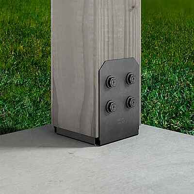Simpson Strong-Tie Outdoor Accents - Avant Post Base Rough PC Zmax Simpson Strong-Tie Outdoor Accents - Avant Post Base Rough PC Zmax