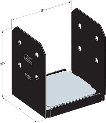 Simpson Strong-Tie Outdoor Accents - Avant Post Base Rough PC Zmax Simpson Strong-Tie Outdoor Accents - Avant Post Base Rough PC Zmax