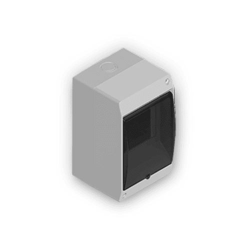 Caja externa TM4 bocas con tapa fumé Blanca
