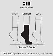 Kids Black Medium Socks Crew Comfort 3 Pcs