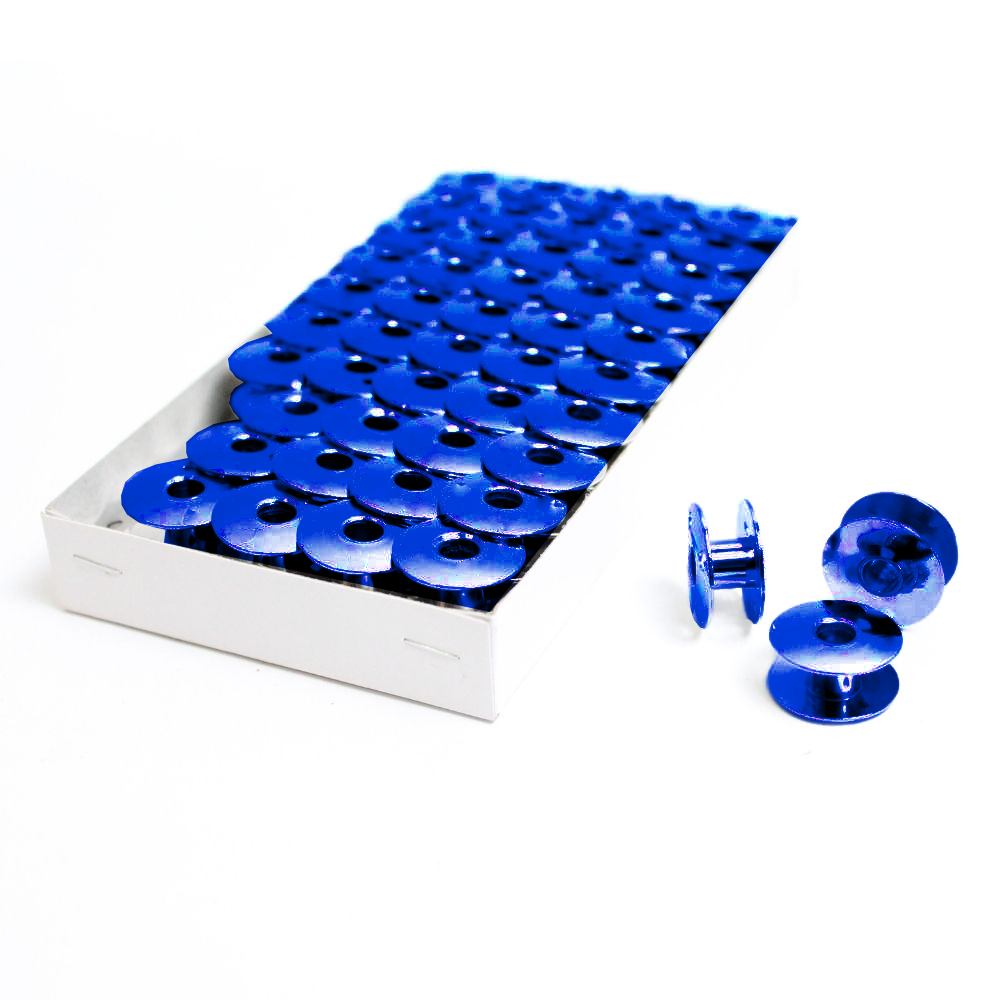 Carretel En Aluminio Sin Huecos Azul Caja X 100 Unidades