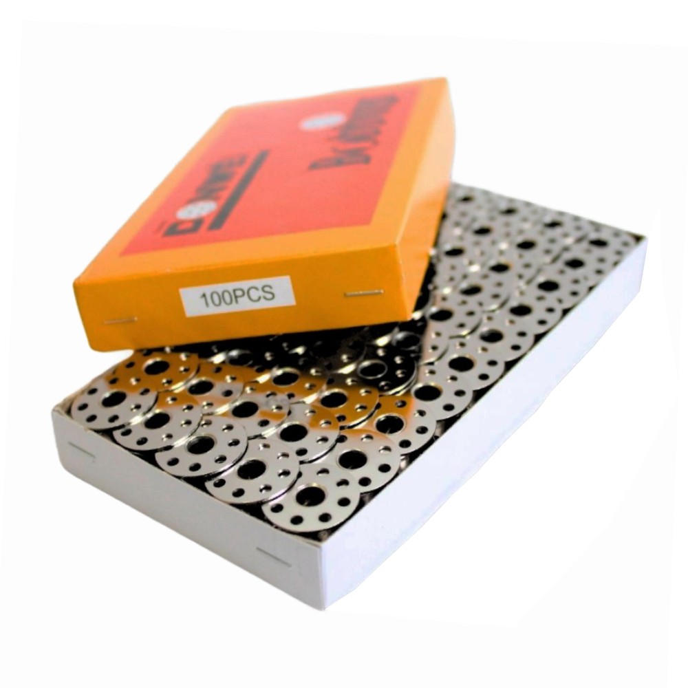 Carretel Metálico Con Hueco (Plana) Caja X 100 Unidades