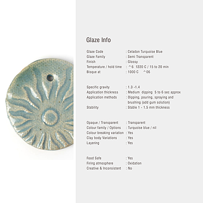 Sara Mid Fire Celadon Turquoise Blue Sara Mid Fire Celadon Turquoise Blue