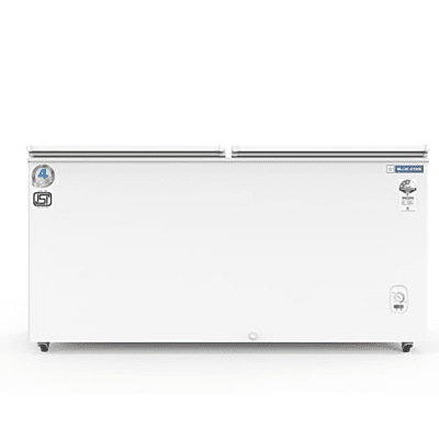 Blue Star Hard Top 300 Litre Deep Freezer-CF3-300MPW (Front View with Both Doors Closed) Blue Star Hard Top 300 Litre Deep Freezer-CF3-300MPW (Front View with Both Doors Closed)