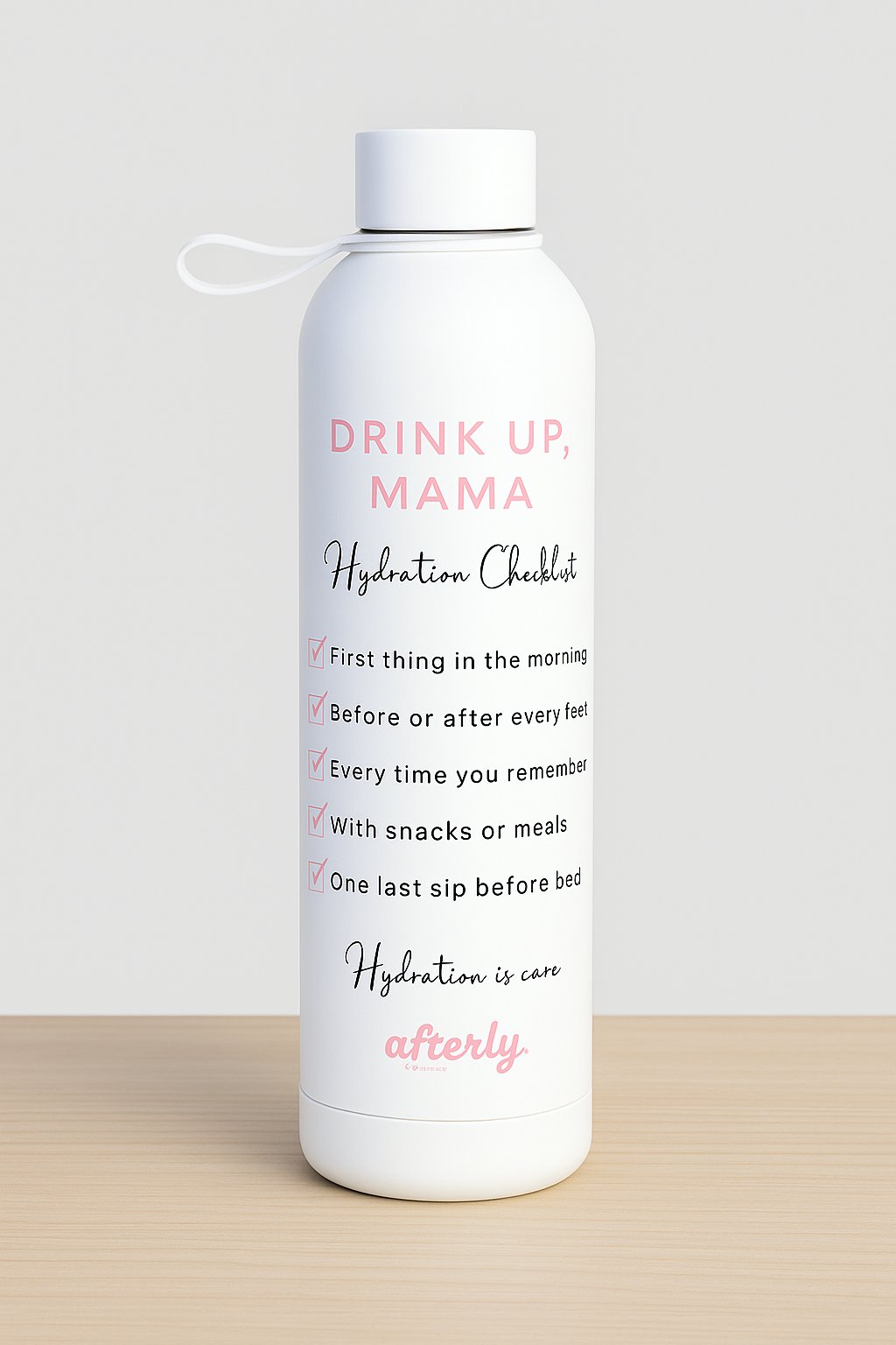 AFTERLY Thermal Flask For Mums with Print – Drink Up, Mama