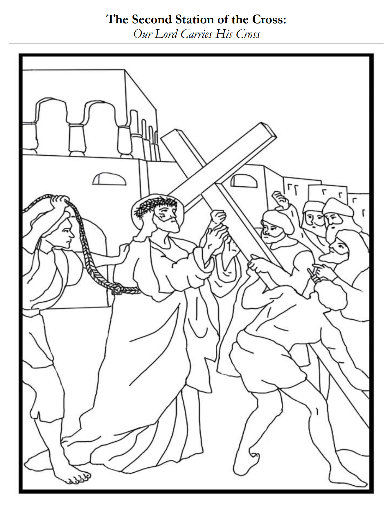 Children's Stations of the Cross: An Instructional Coloring Book (Emailed Download)