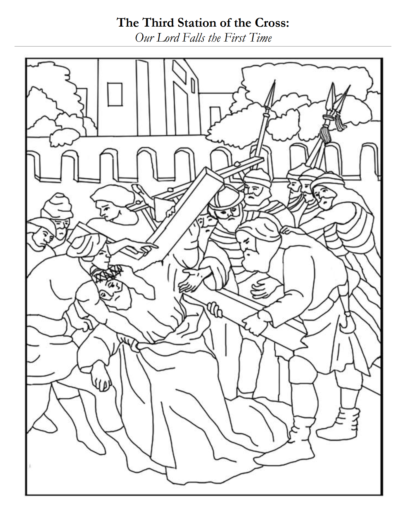 Children's Stations of the Cross: An Instructional Coloring Book (Emailed Download)