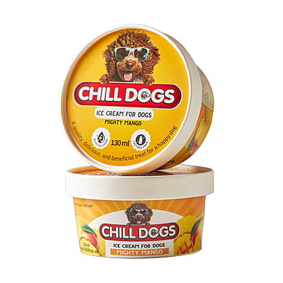 Chill Dogs Mighty Mango Box 130ml X 4 Cups Chill Dogs Mighty Mango Box 130ml X 4 Cups