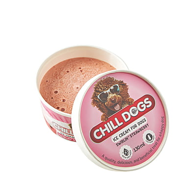 Chill Dogs Swirlin' Strawberry Box 130ml X 4 Cups Chill Dogs Swirlin' Strawberry Box 130ml X 4 Cups