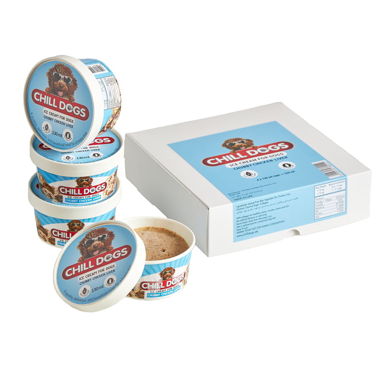 Chill Dogs Chubby Chicken Liver Box 130ml X 4Cups Chill Dogs Chubby Chicken Liver Box 130ml X 4Cups