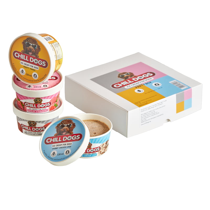 Chill Dogs Assorted Box 130ml X 4 Cups Chill Dogs Assorted Box 130ml X 4 Cups