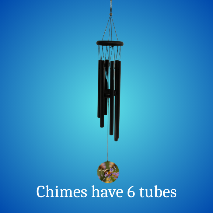 Purple Blossom Bee Wind Spinner with Personalized Chimes Purple Blossom Bee Wind Spinner with Personalized Chimes