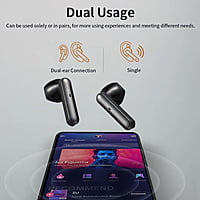 Conekt Buds Alpha Black Wireless Earpods with Heavy Bass