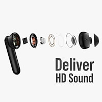 Conekt Buds Alpha Black Wireless Earpods with Heavy Bass