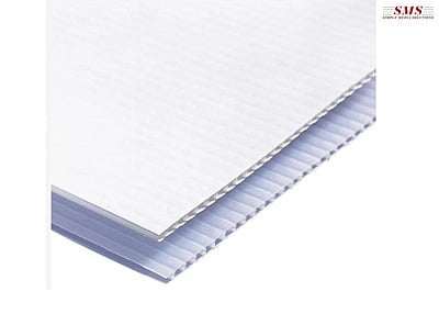 Corrugated 750gsm White Based 5mm 4' x 8' Corrugated 750gsm White Based 5mm 4' x 8'