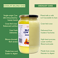 Ordinary ghee vs Goodlife bilona ghee