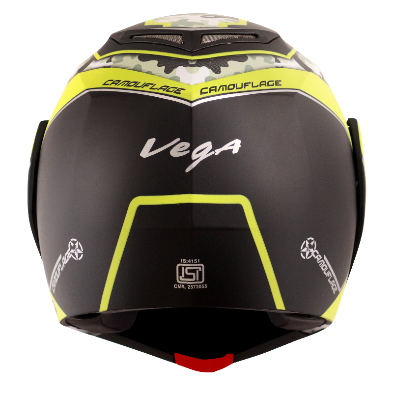 VEGA CRUX DX CAMO DULL BLACK NEON YELLOW C/V (L)