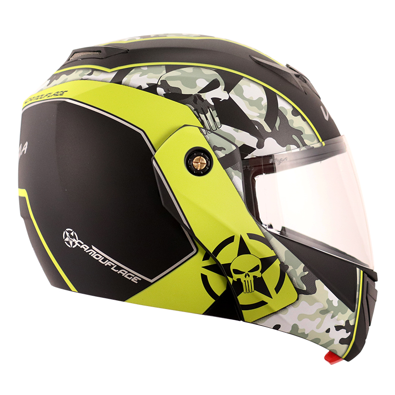 VEGA CRUX DX CAMO DULL BLACK NEON YELLOW C/V (L)
