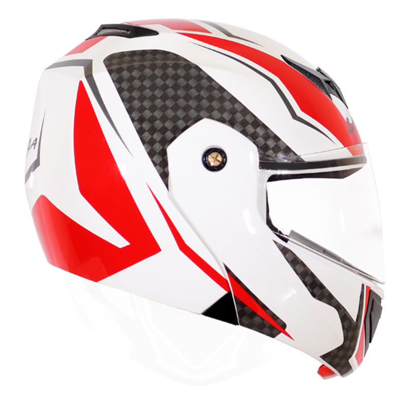VEGA CRUX DX CHECKS WHITE RED L