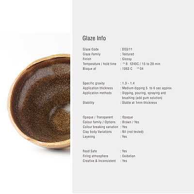 Sara High Fire Semi Matt Dark Brown D03/11 Sara High Fire Semi Matt Dark Brown D03/11