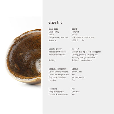 Sara High Fire Semi Matt Brown Tree Bark D03/3 Sara High Fire Semi Matt Brown Tree Bark D03/3