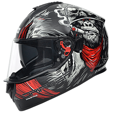 STUDDS DRIFTER D3 BLACK/GREY N2 RED D/V (L)