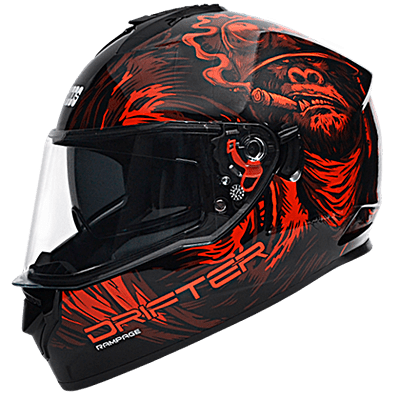 STUDDS DRIFTER D3 MATT BLACK N2 RED D/V (XL)