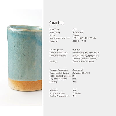 Sara High Fire Transparent Blue D51 Sara High Fire Transparent Blue D51
