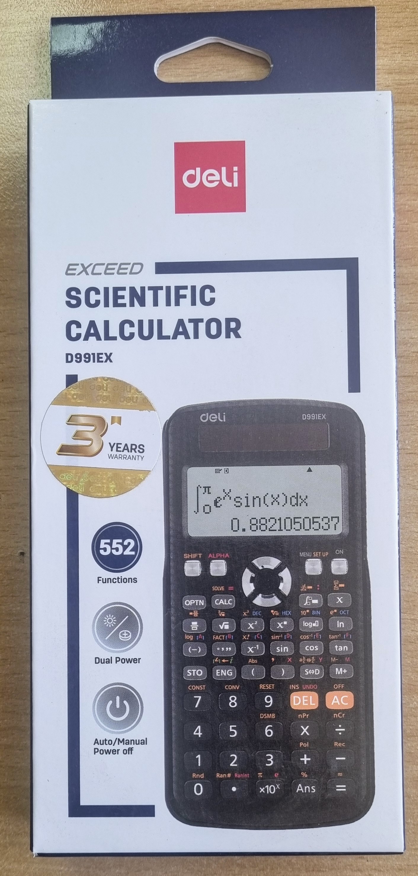 DELI EXCEED D991EX SCIENTIFIC CALC.552F DELI EXCEED D991EX SCIENTIFIC CALC.552F