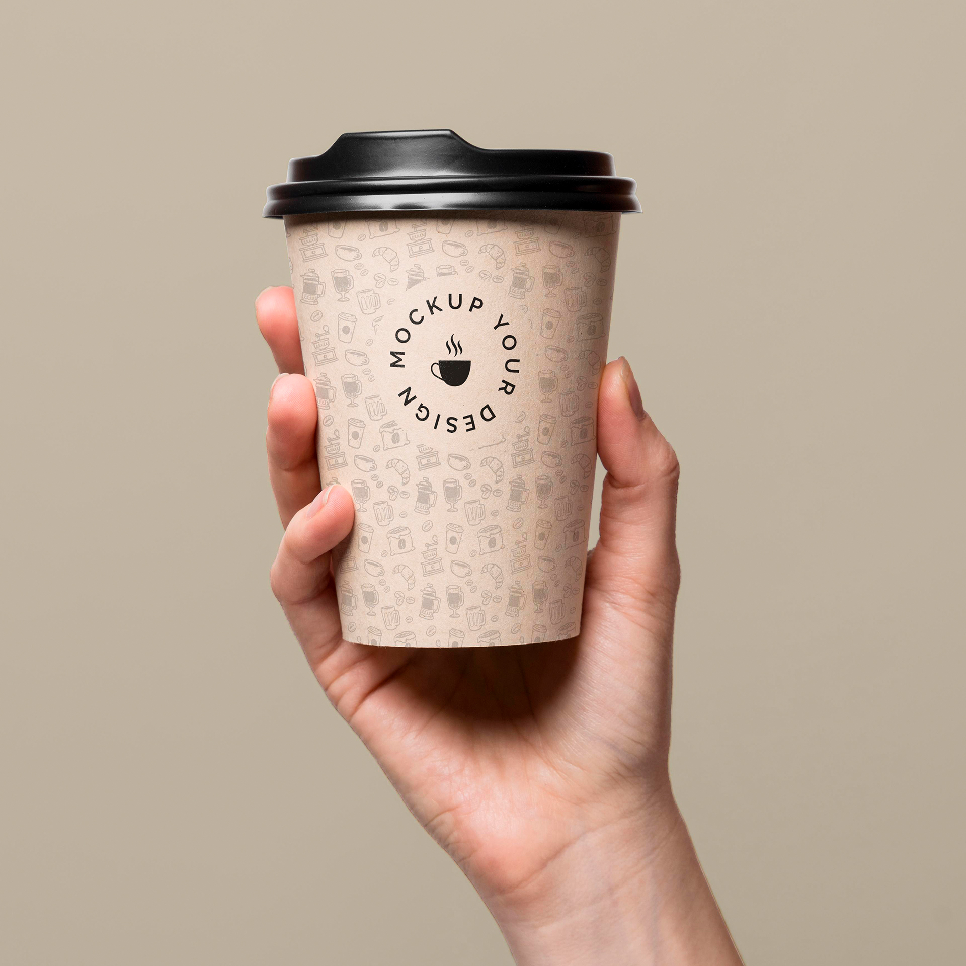 16 oz Custom Coffee Cups – 100 Pack with Lid & Sleeve