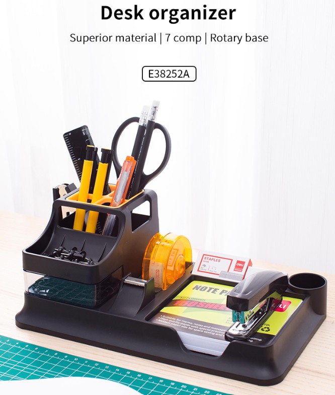DELI 38252A DESK ORGANIZER EXEC.7COMP DELI 38252A DESK ORGANIZER EXEC.7COMP