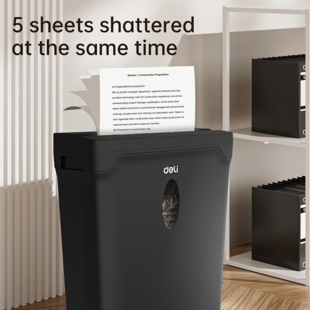 DELI T014 PAPER SHREDDER 5SHTS 10L BLACK DELI T014 PAPER SHREDDER 5SHTS 10L BLACK
