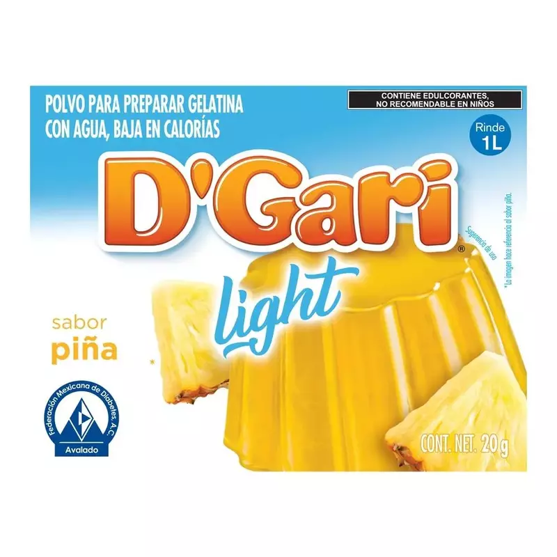 DGARI GELATINA LIGHT PIÑA 20 G