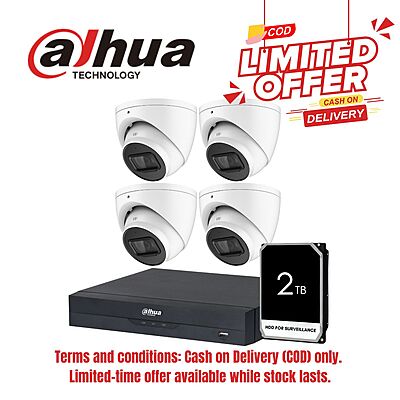 [COD only]Dahua 5MP Wizense IR Starlight 4CH KIT