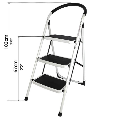DELI DL509013 3 STEPS IRON LADDER DELI DL509013 3 STEPS IRON LADDER