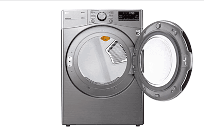 LG Electric Dryer, 27 inch Width, 7.4 cu. ft. Capacity, Steam Clean, 5 Temperature Settings, Stackable, Steel Drum, Wifi Enabled, Graphite Steel colour