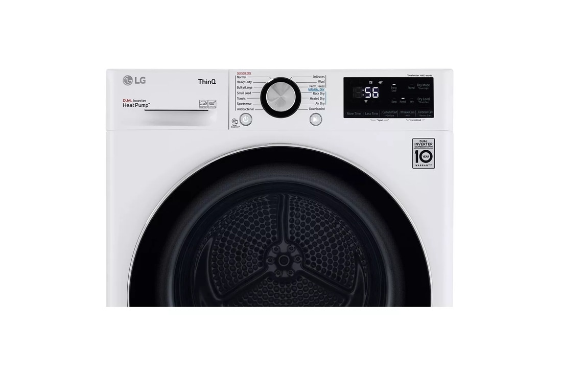 LG® DLHC1455W 4.2 cu.ft. Compact Front Load Dryer with Dual Inverter HeatPump™ Technology